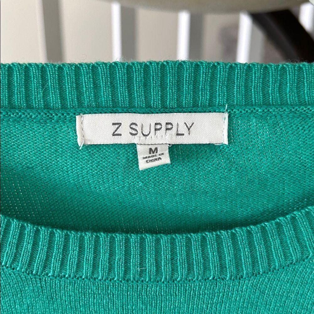 Z Supply Teal Palm Tree Sweater - Picture 2 of 3